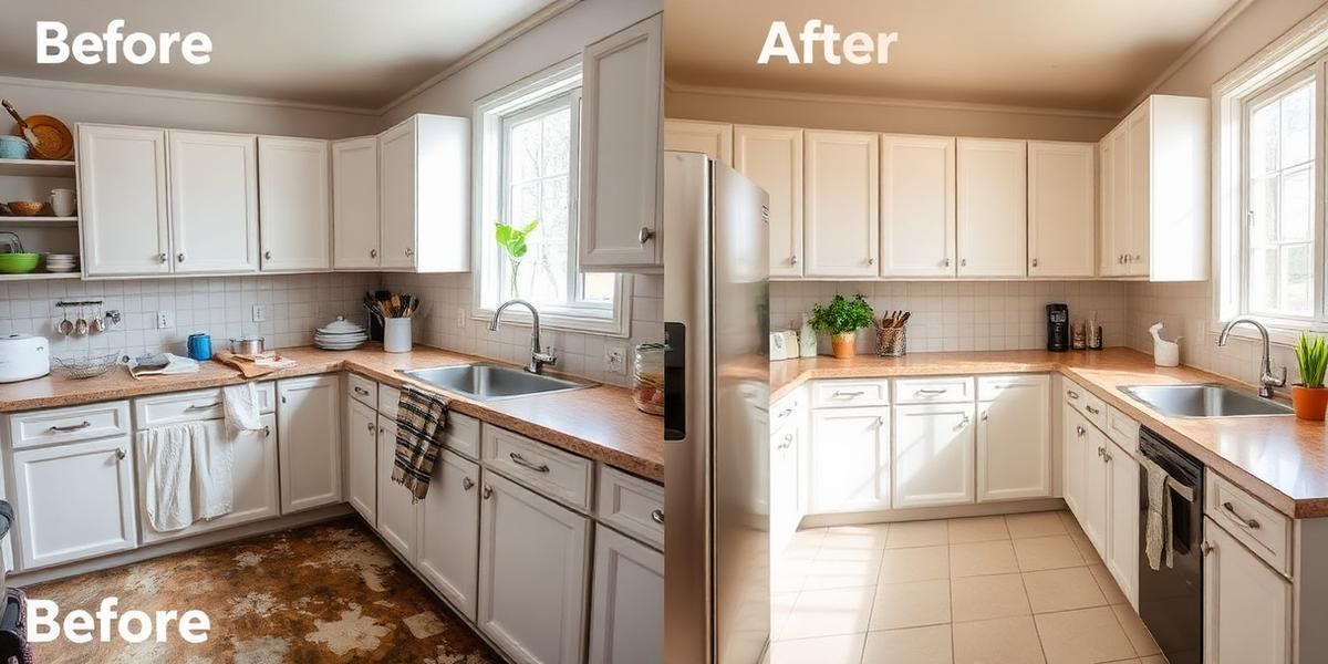 Before and after cleaning comparison