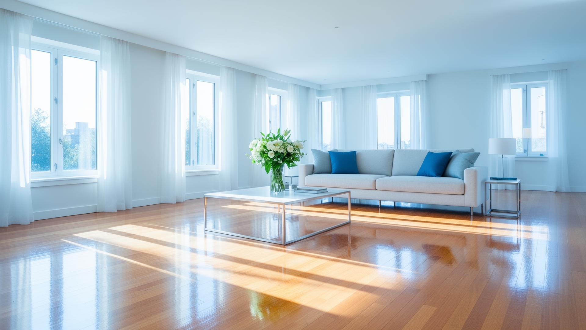 Clean modern living room